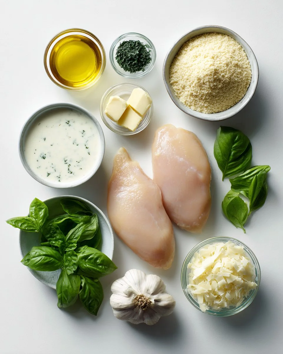 Chicken in Basil Cream Sauce