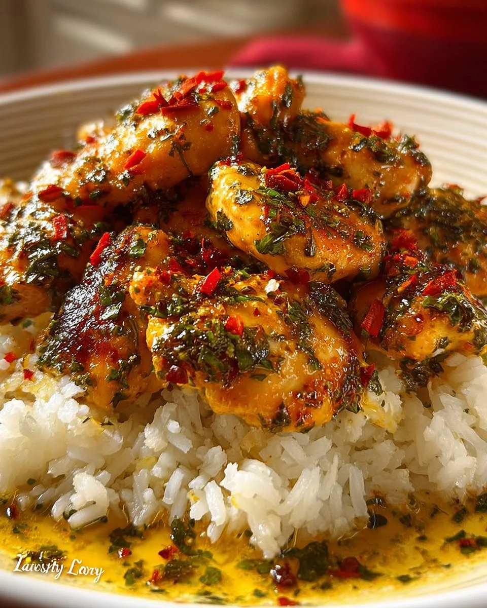Chicken Scampi With Garlic Parmesan Rice