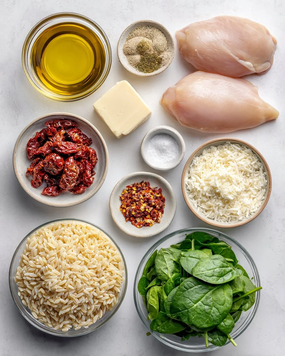 Creamy Tuscan Chicken Orzo