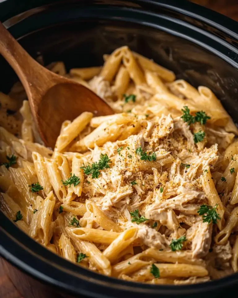 Delicious Crock Pot Creamy Cajun Chicken Pasta served in a bowl