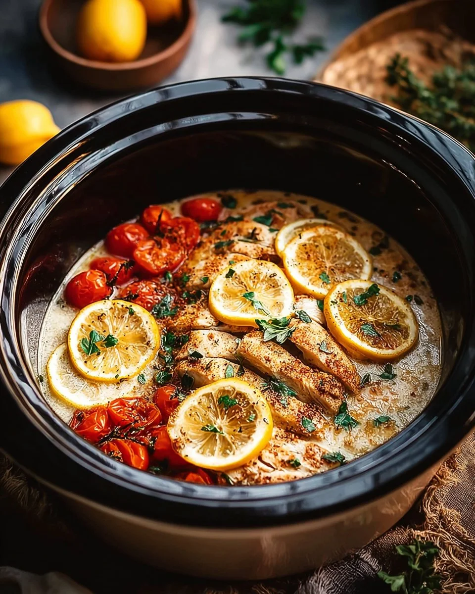 Delicious Crockpot Creamy Garlic Parmesan Chicken served in a bowl