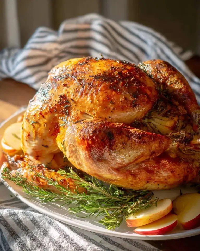 Dry brine turkey ready for roasting with herbs and spices