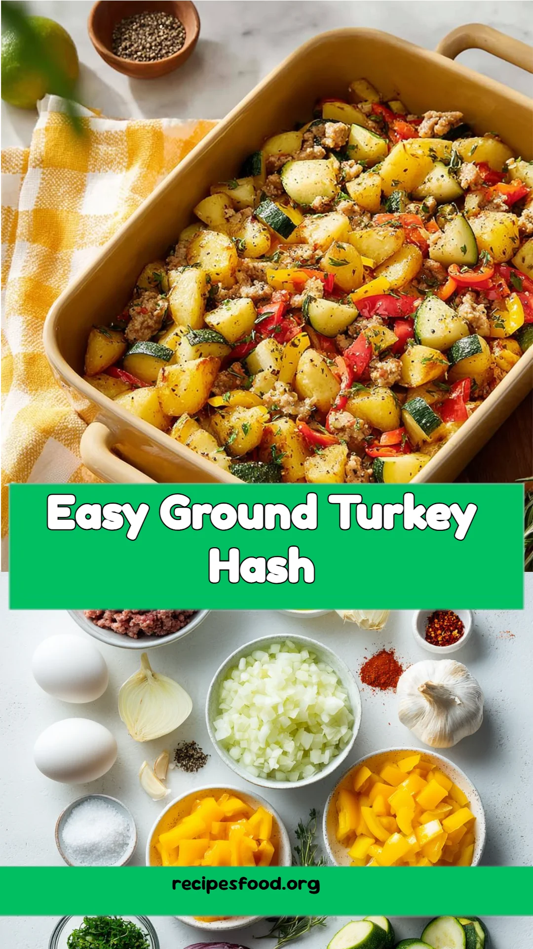 Easy Ground Turkey Hash