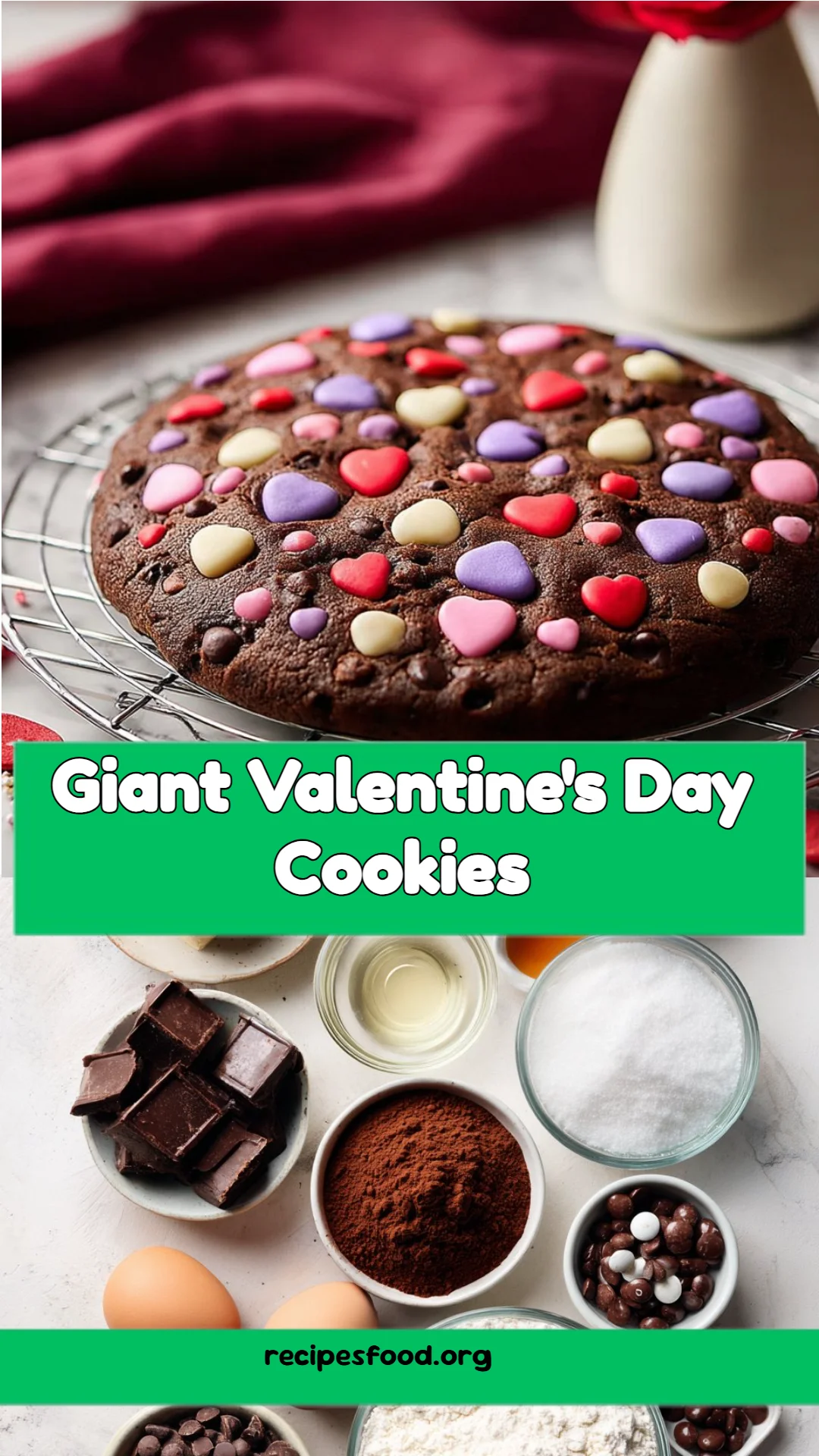 Giant Valentine's Day Cookies