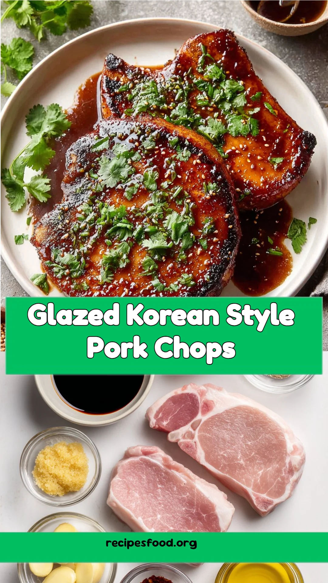 Glazed Korean Style Pork Chops