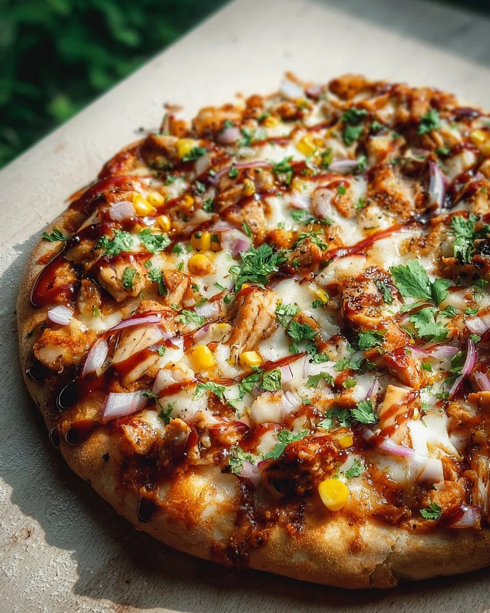 Grilled Summer BBQ Chicken Pizza