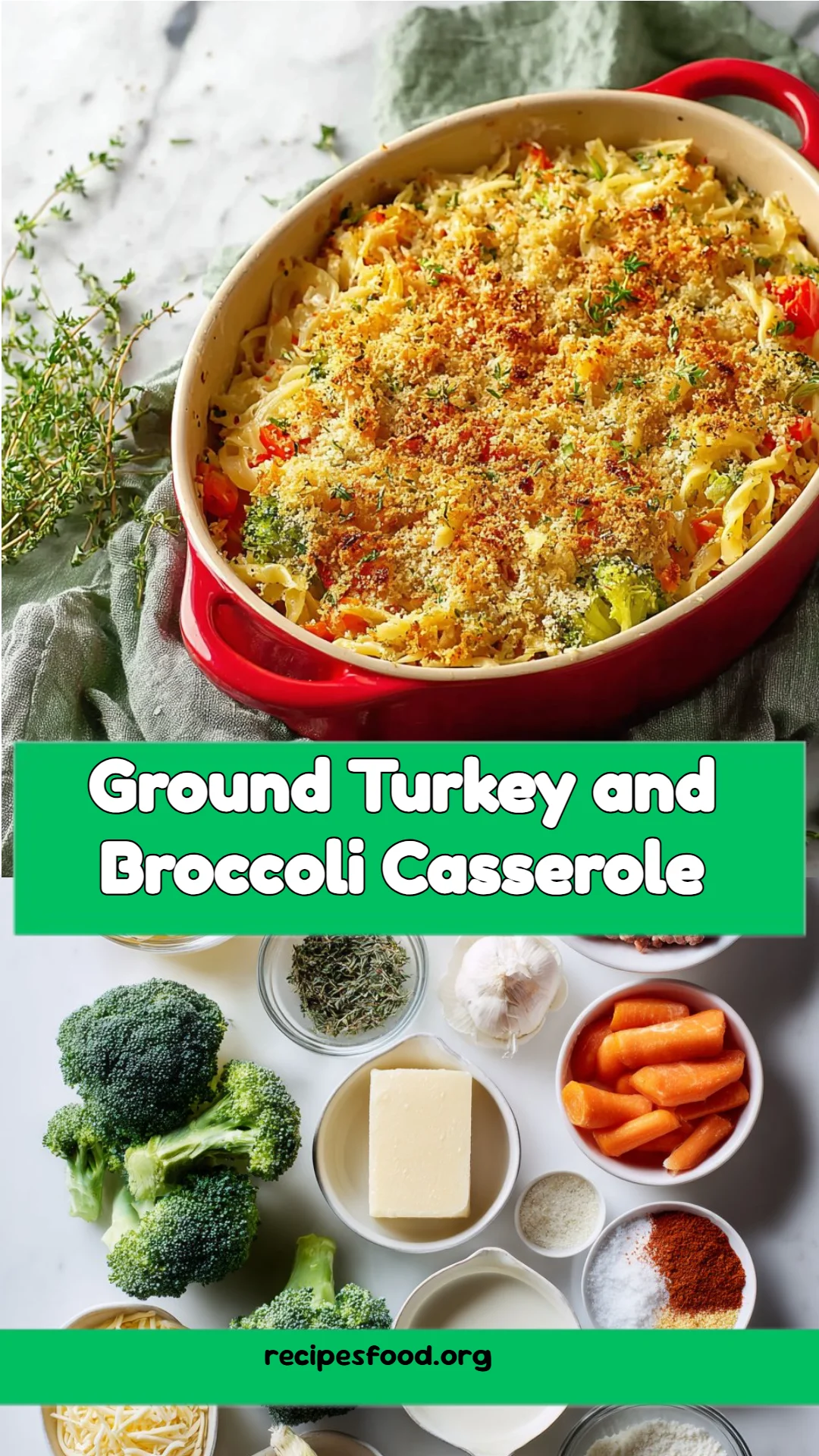 Ground Turkey and Broccoli Casserole