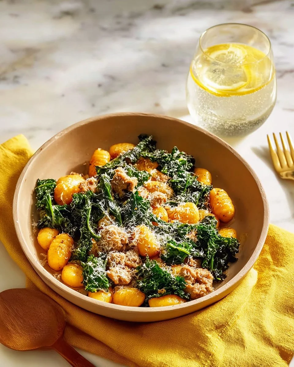 Hearty Sweet Potato Gnocchi with Ground Turkey