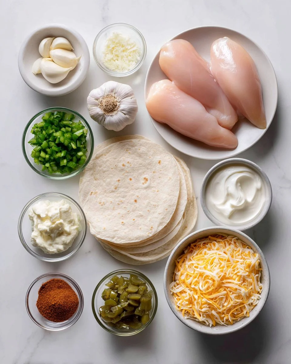 High Protein Creamy Chilli Chicken Enchiladas