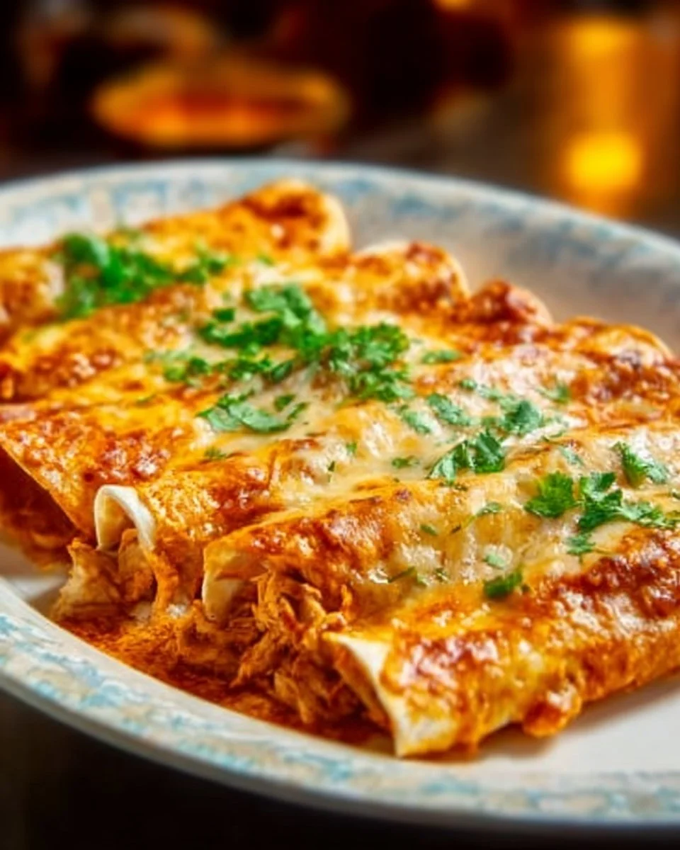 High Protein Creamy Chilli Chicken Enchiladas