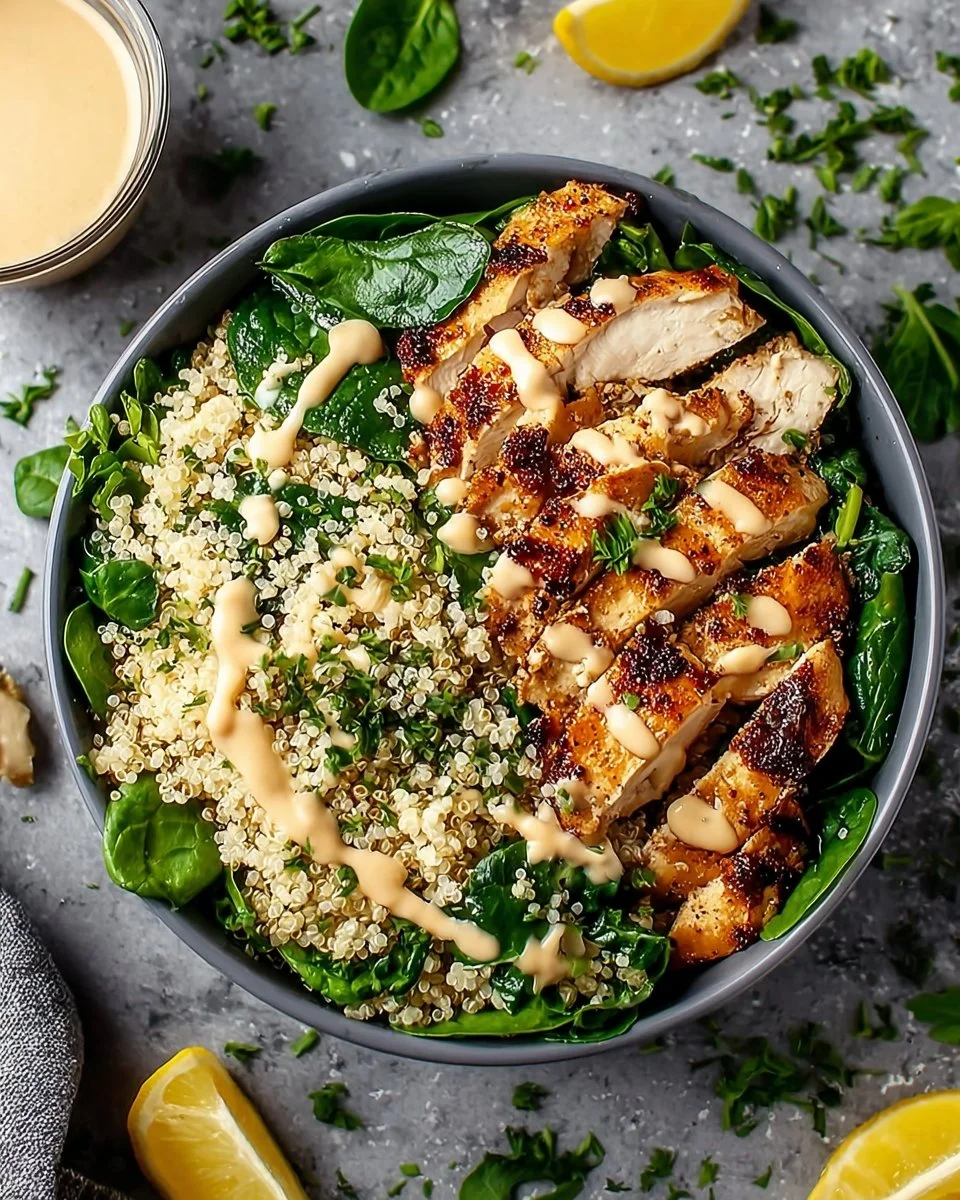 Delicious melt in your mouth Caesar Chicken plated with fresh greens