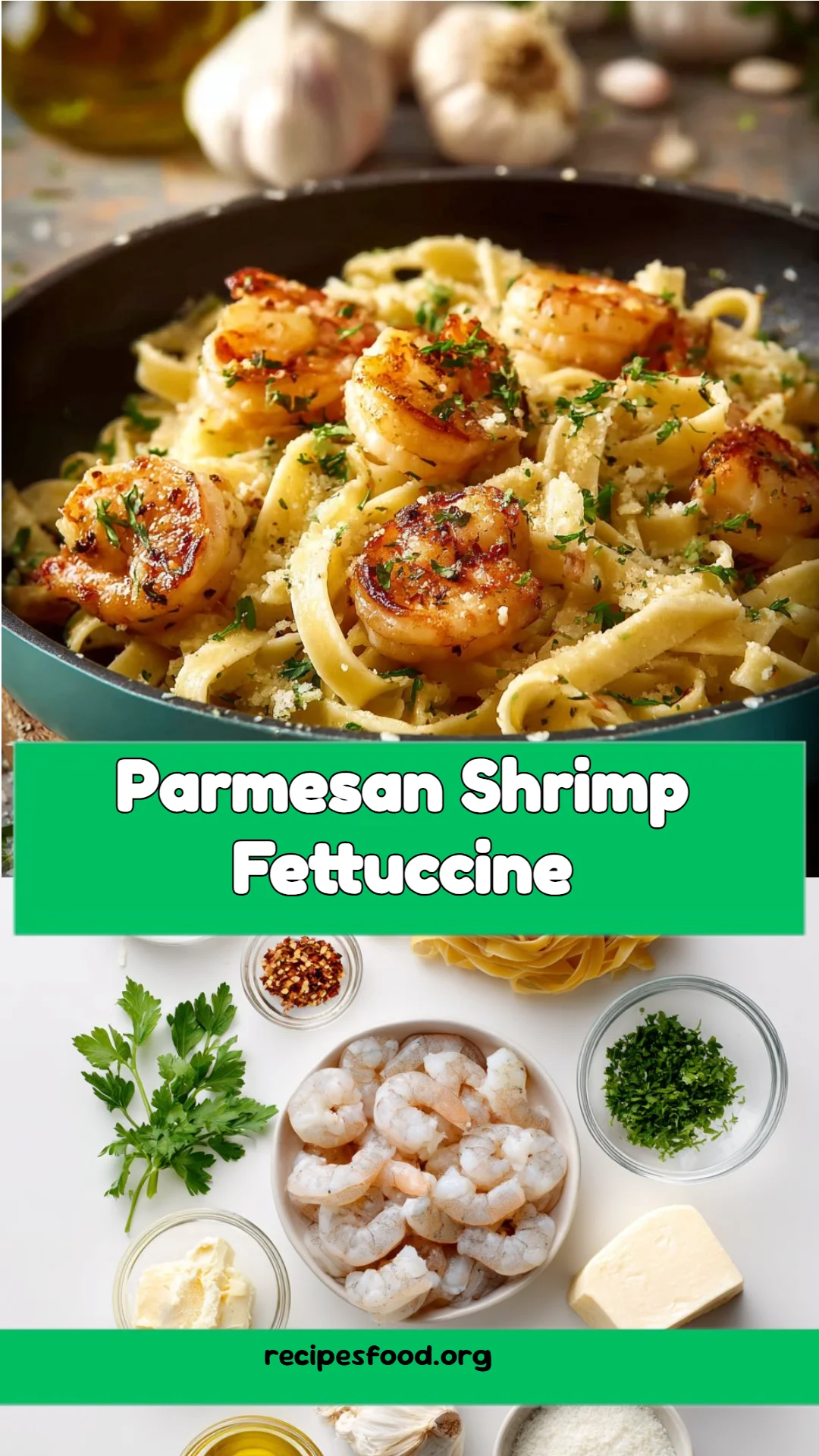 Parmesan Shrimp Fettuccine