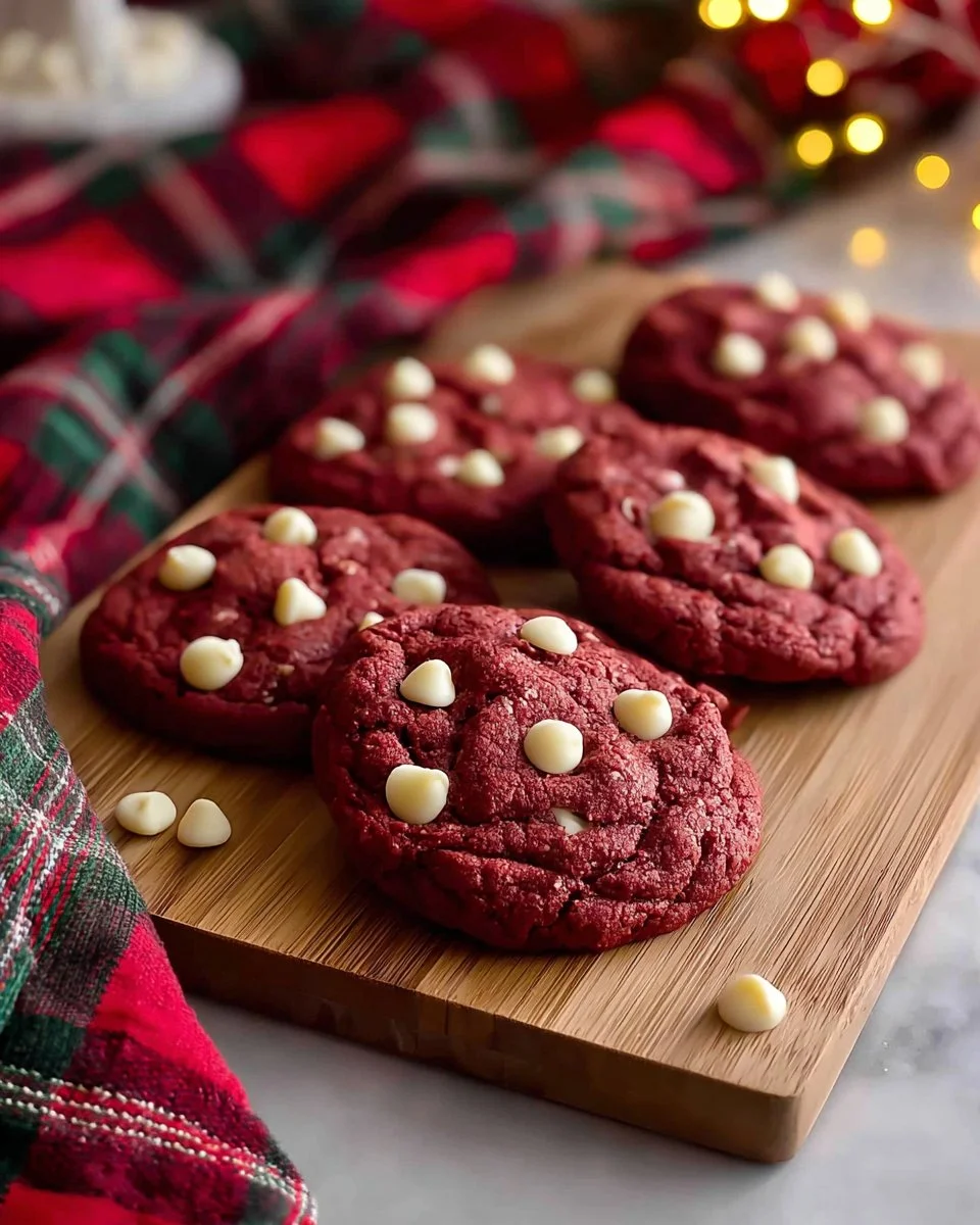 Red Velvet Hot Chocolate Cookies