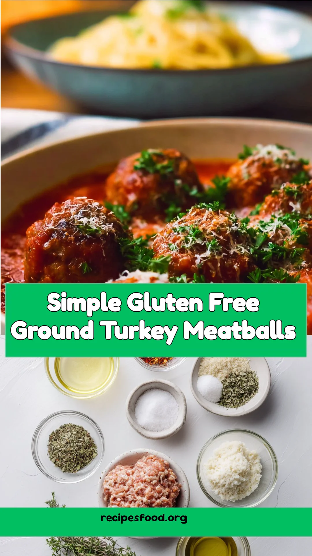 Simple Gluten Free Ground Turkey Meatballs