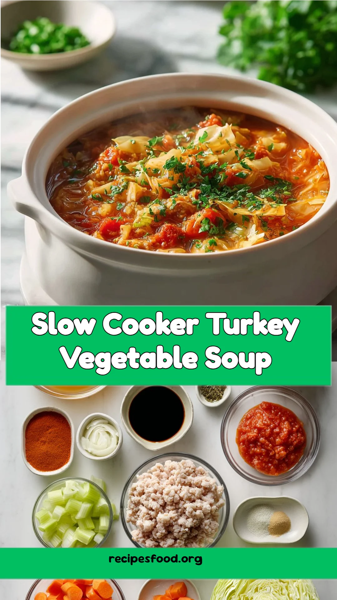 Slow Cooker Turkey Vegetable Soup