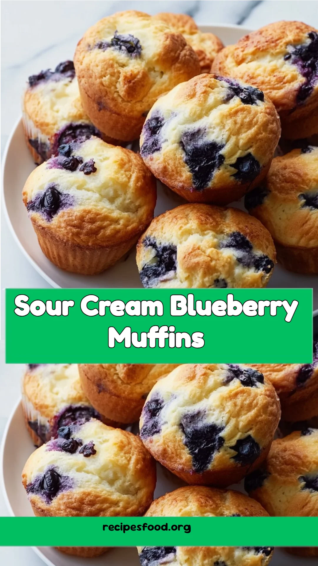 Sour Cream Blueberry Muffins