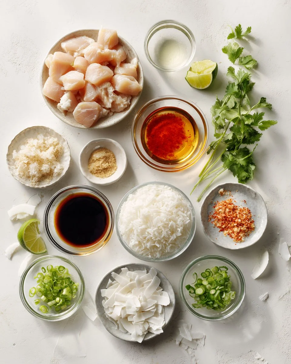 Spicy Maple Chicken and Coconut Rice