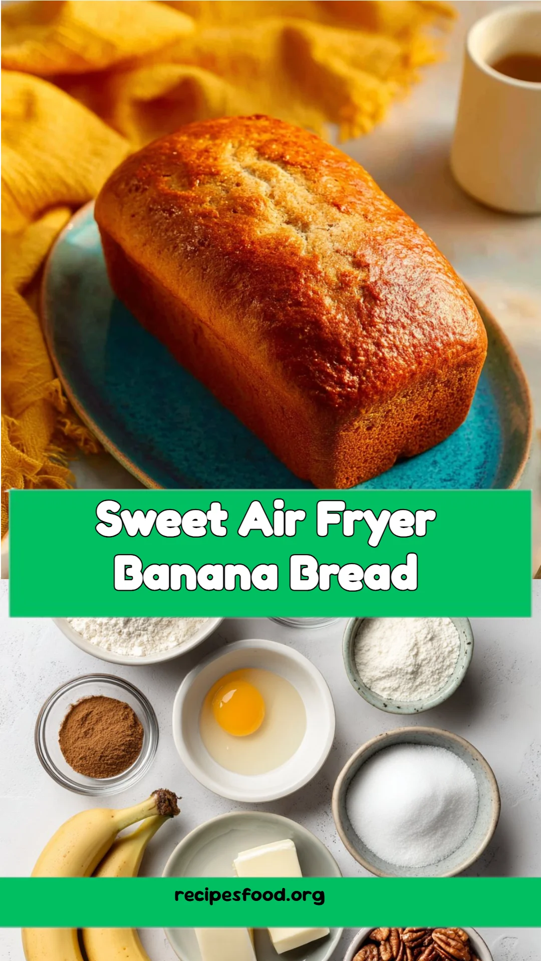 Sweet Air Fryer Banana Bread
