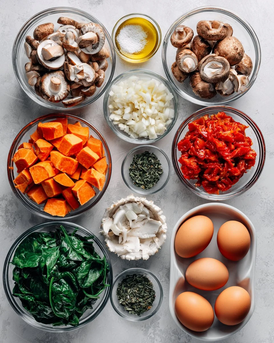Sweet Potato Mushroom Breakfast Skillet