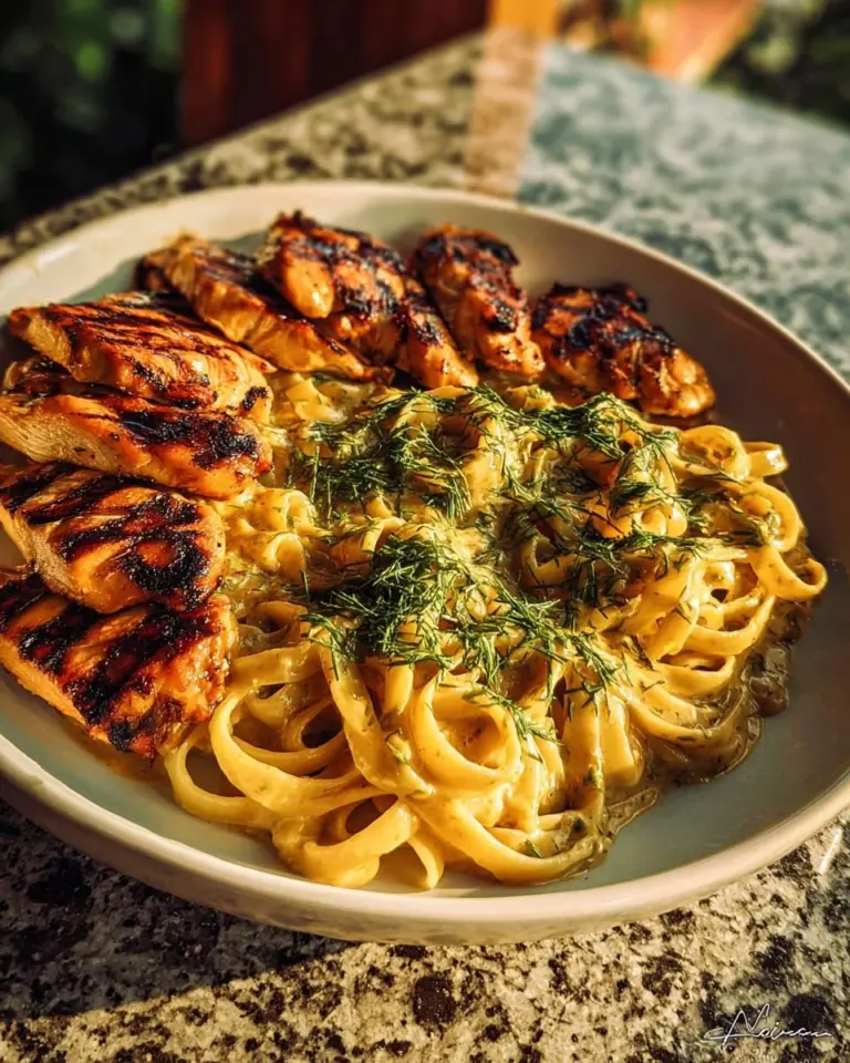 Delicious Velveeta Chicken Linguine with Spicy Cajun Alfredo served on a plate
