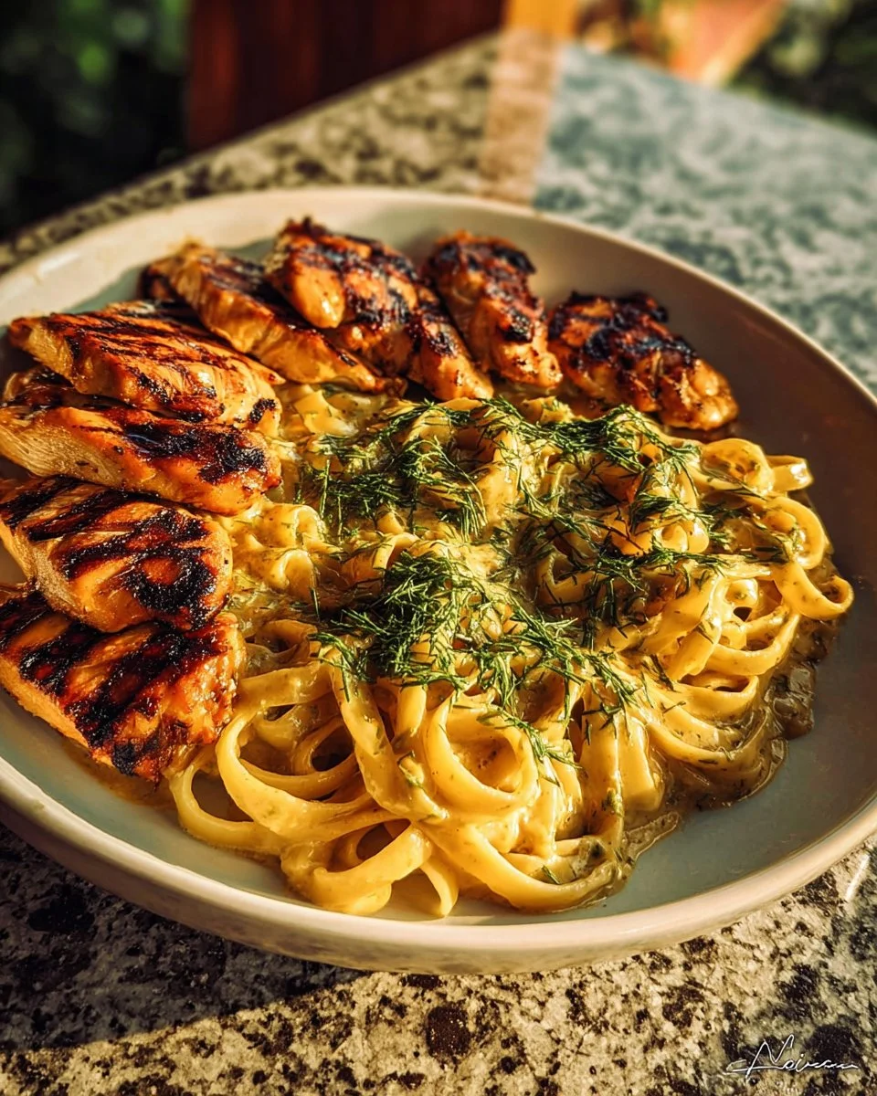 Delicious Velveeta Chicken Linguine with Spicy Cajun Alfredo served on a plate