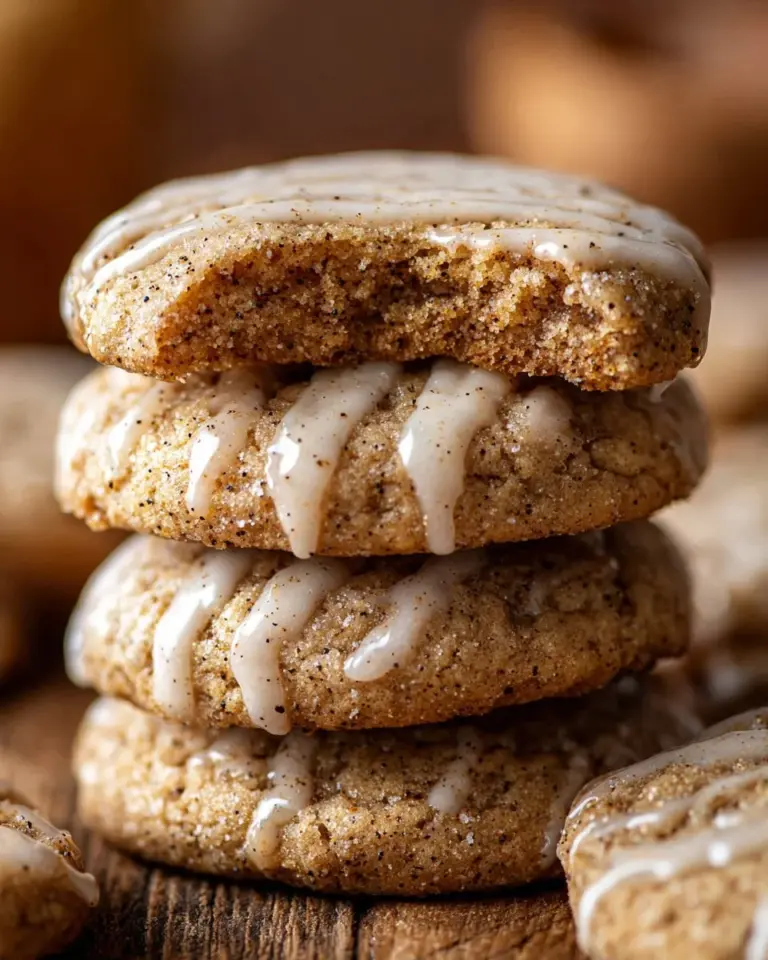 Delicious homemade apple cider cookies on a rustic wooden table