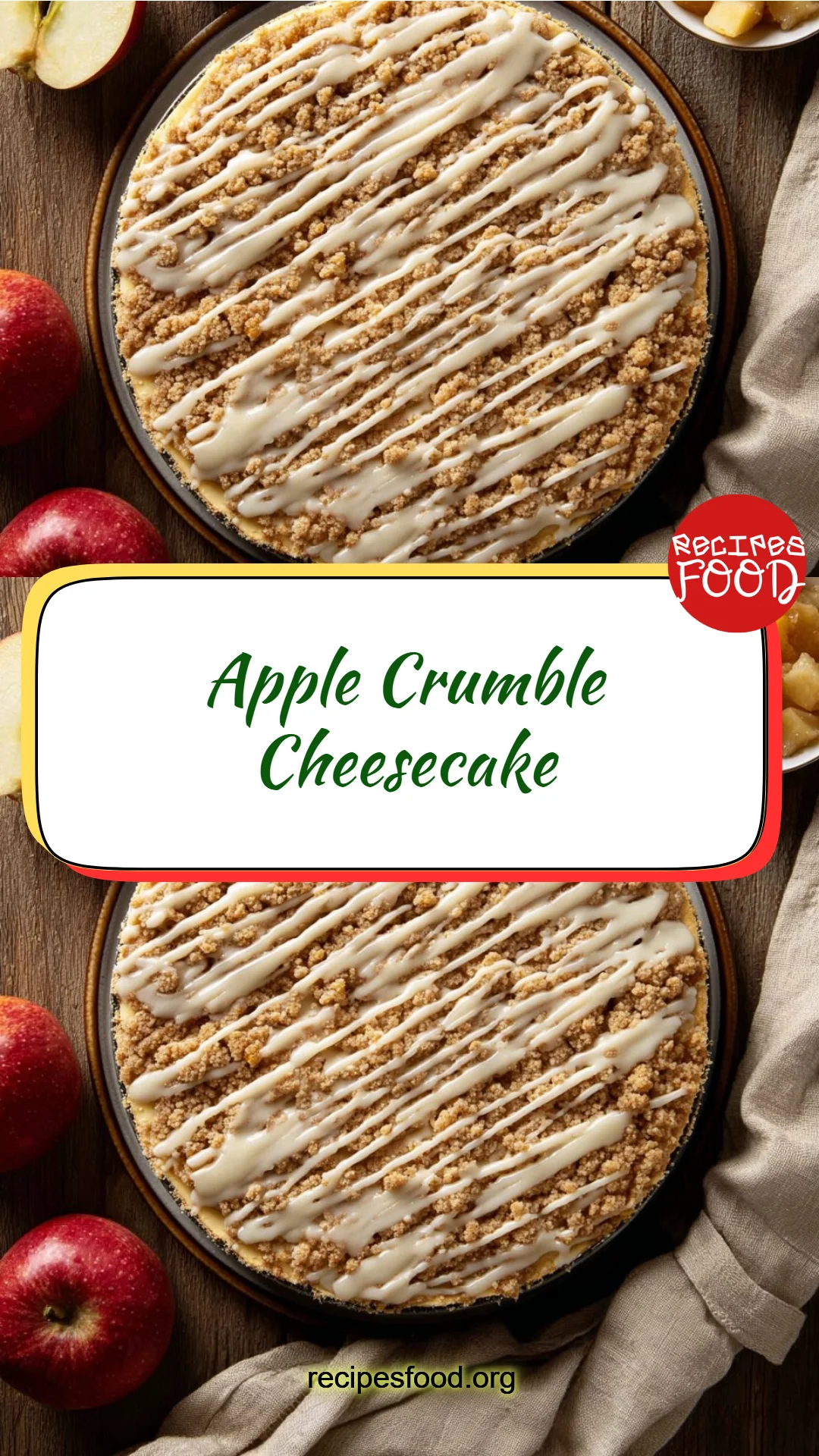Apple Crumble Cheesecake