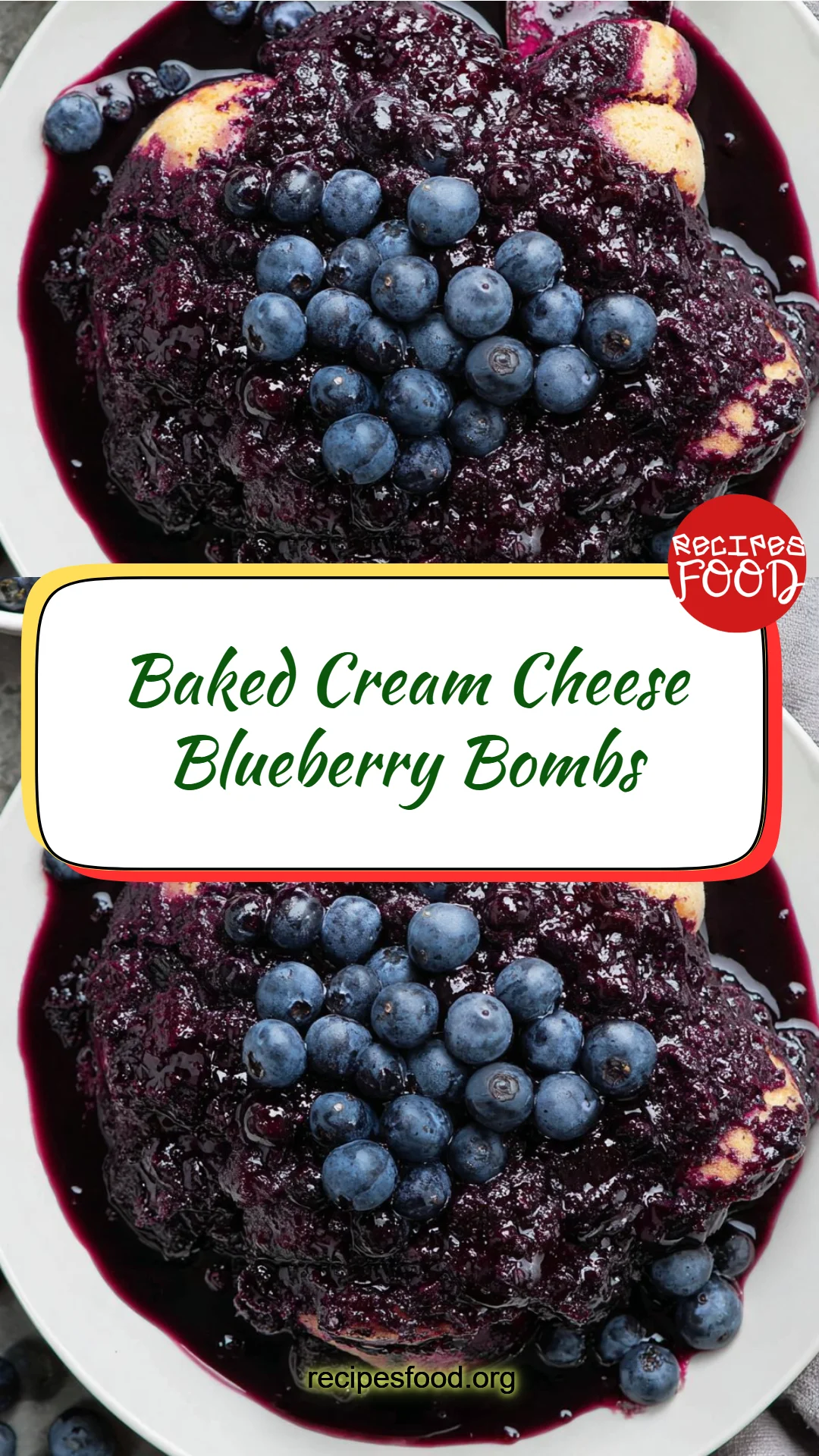 Baked Cream Cheese Blueberry Bombs