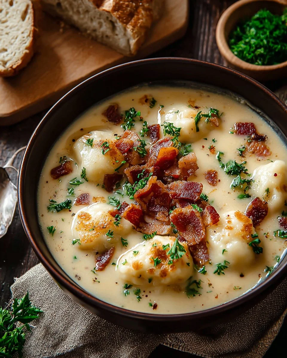 Bacon Cheddar Gnocchi Soup