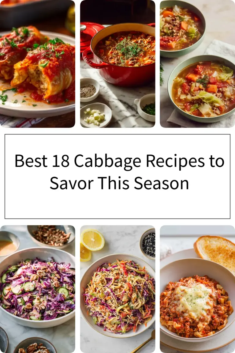 A variety of delicious cabbage recipes arranged on a plate for seasonal enjoyment.