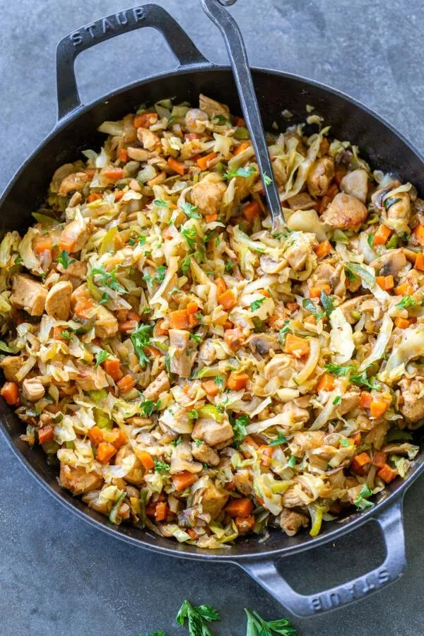 Braised Cabbage and Chicken