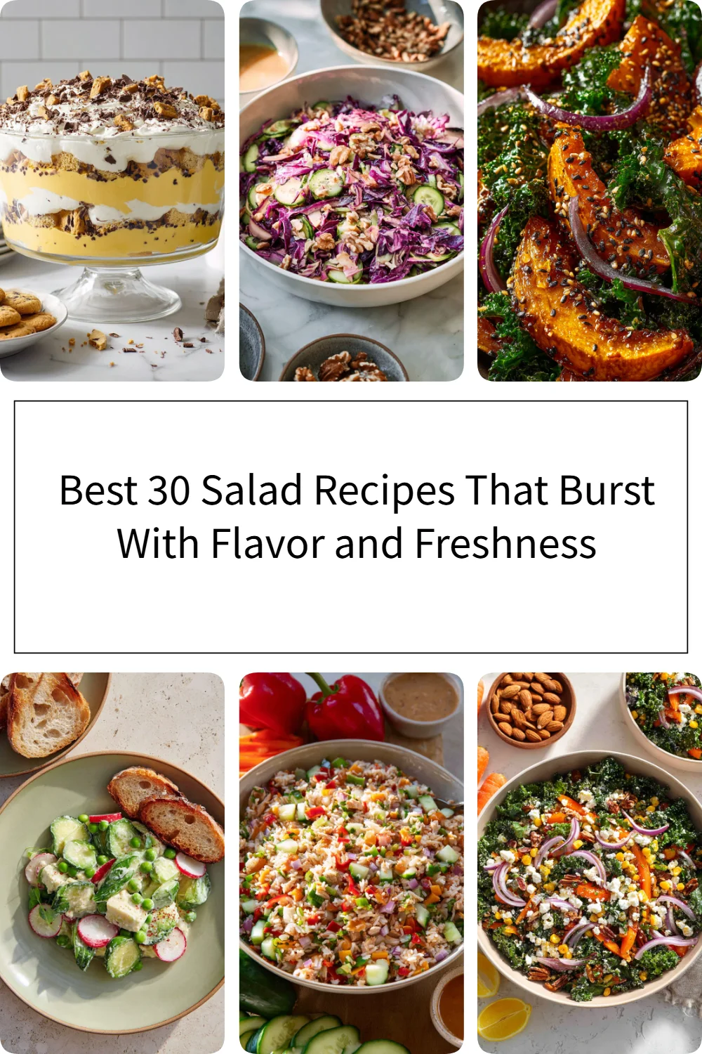 Colorful salads showcasing fresh ingredients and vibrant flavors