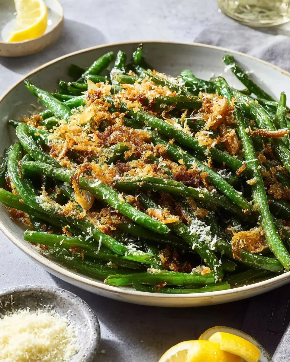 Garlic Parmesan Roasted Green Beans