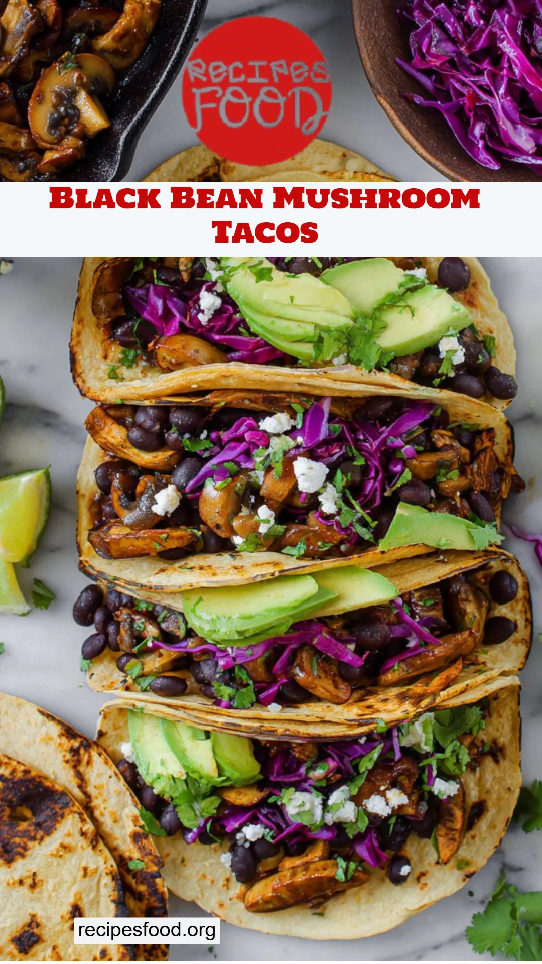 Black Bean Mushroom Tacos