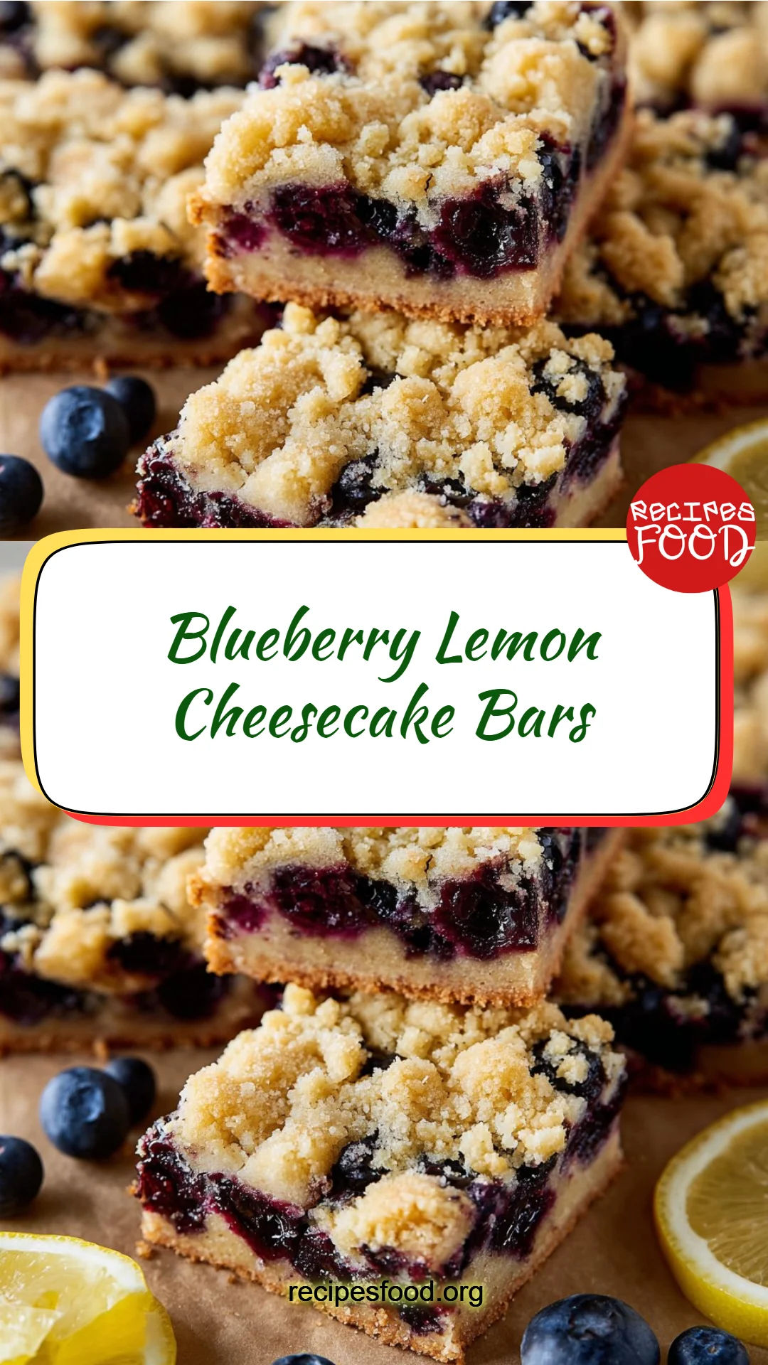 Blueberry Lemon Cheesecake Bars