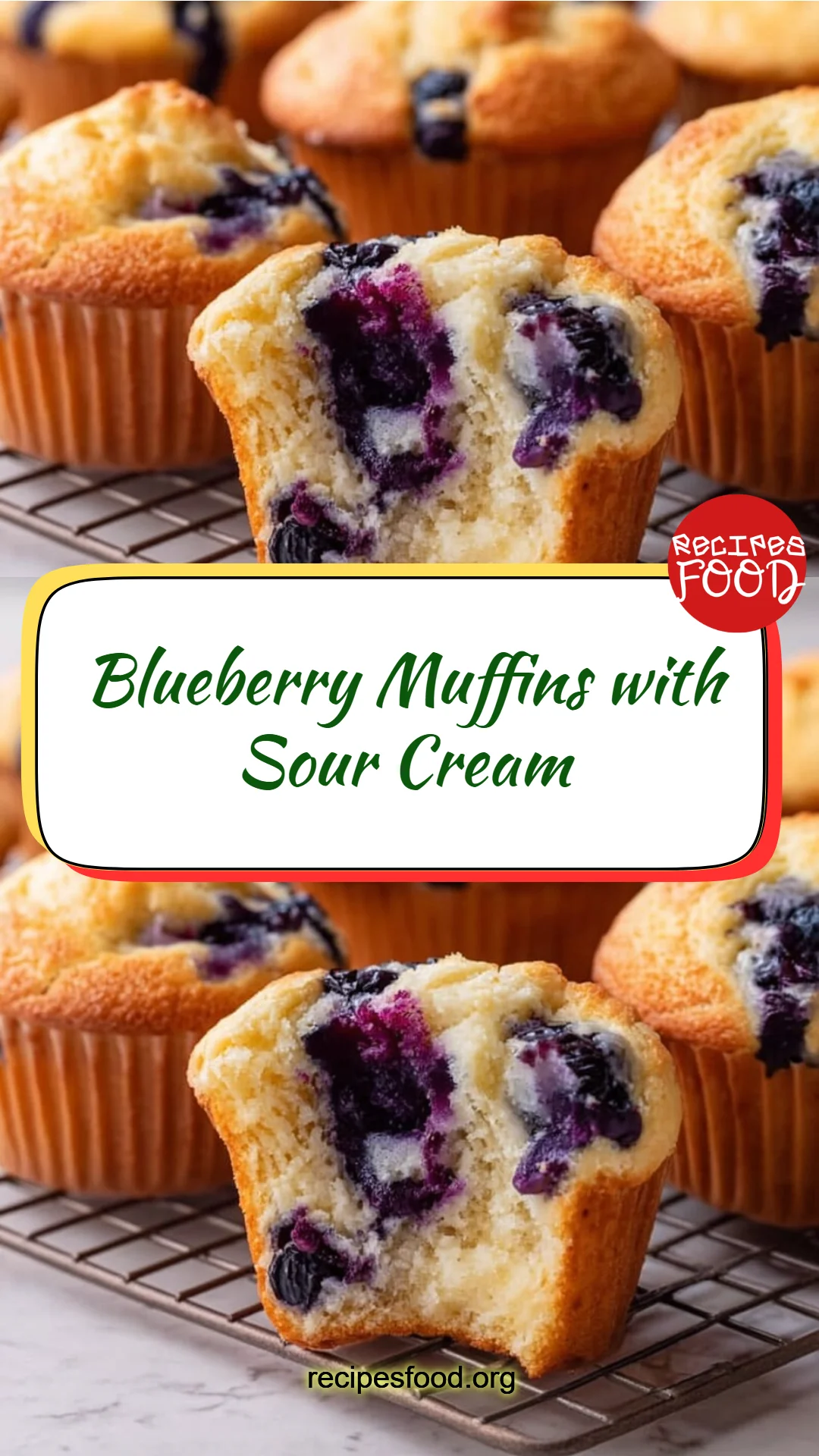 Blueberry Muffins with Sour Cream
