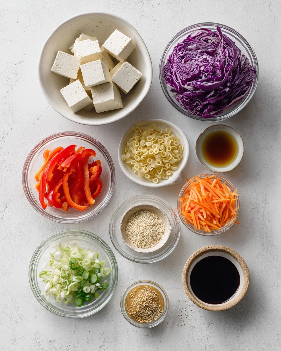 Cabbage Tofu Stir Fry With Spicy Tahini Sauce