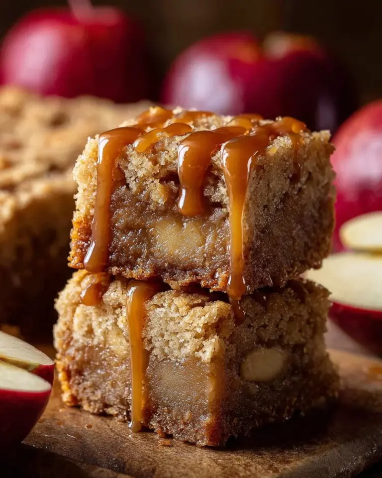 Delicious Caramel Apple Crumb Cake with apple slices and crumb topping