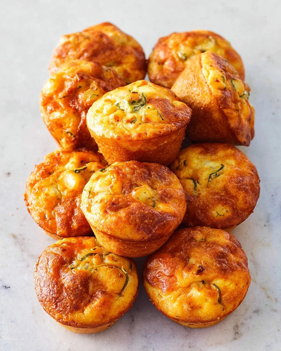 Cheesy Sweet Potato Corn Muffins fresh out of the oven