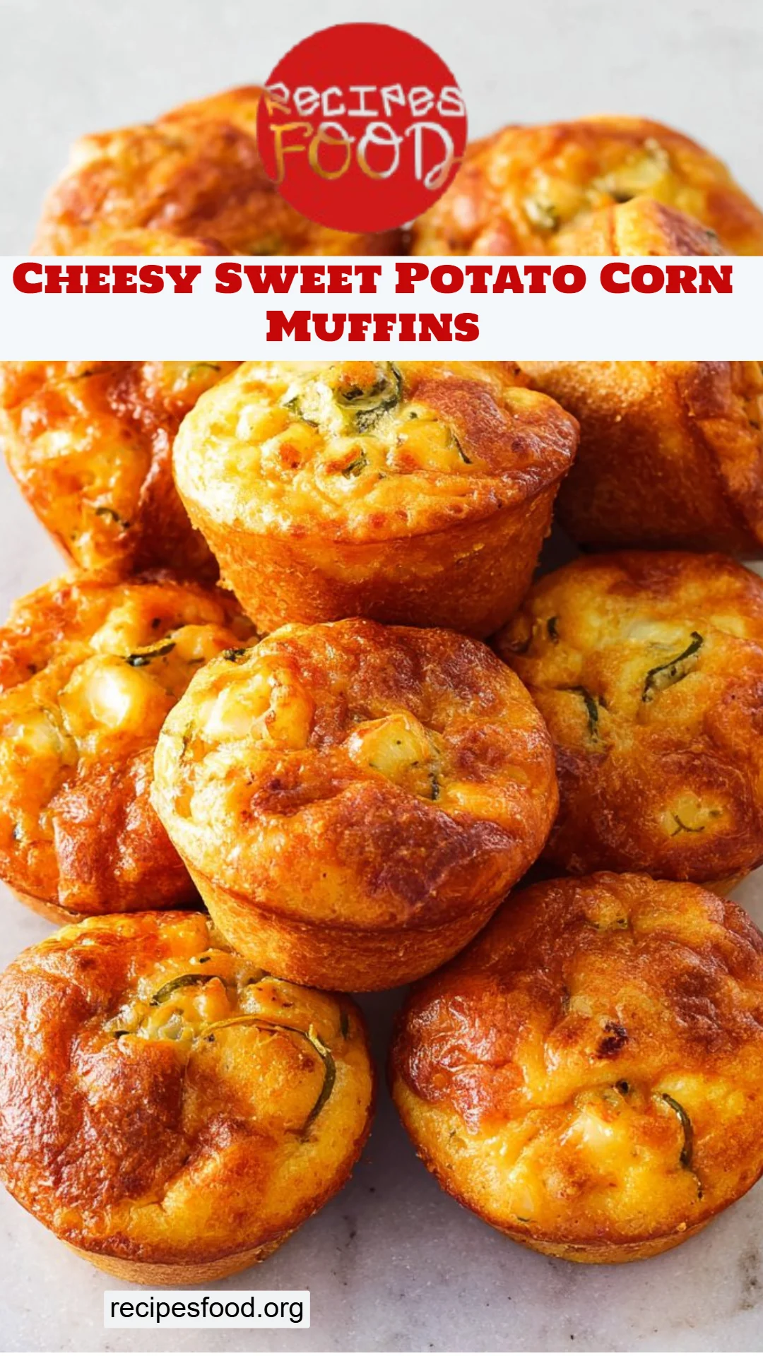 Cheesy Sweet Potato Corn Muffins