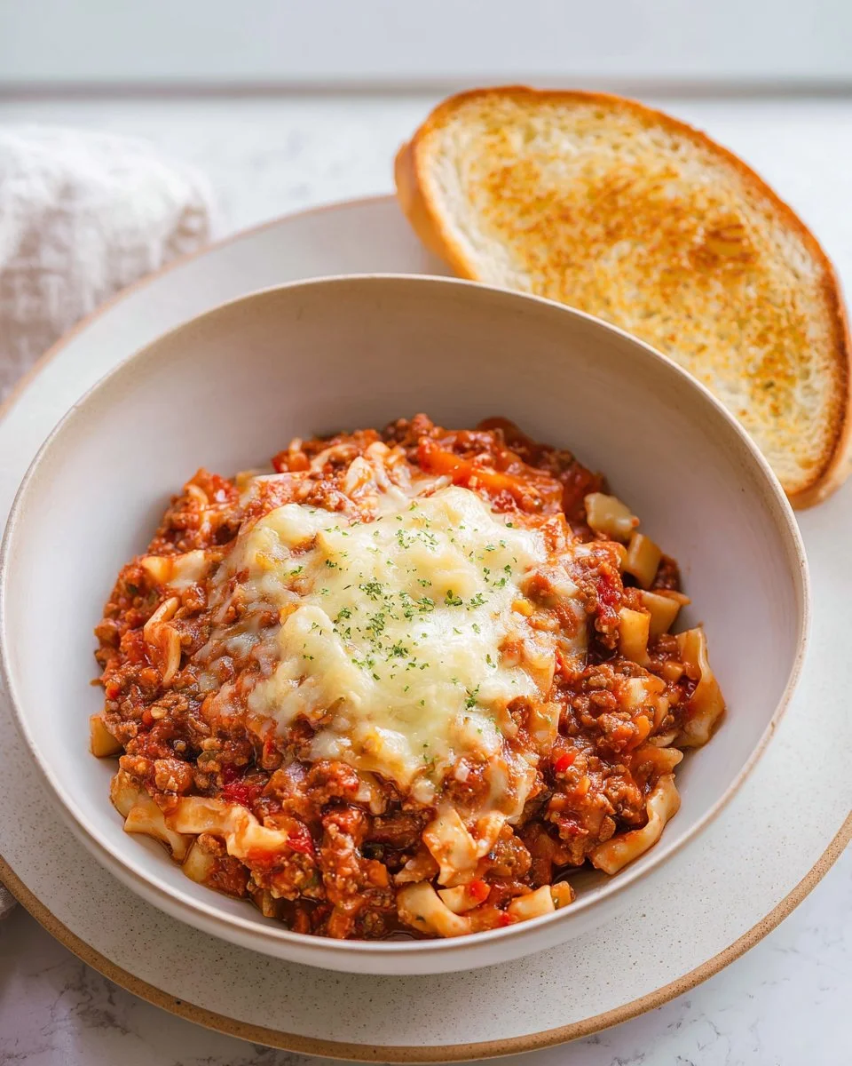 Chipotle ground beef and cabbage casserole served in a baking dish