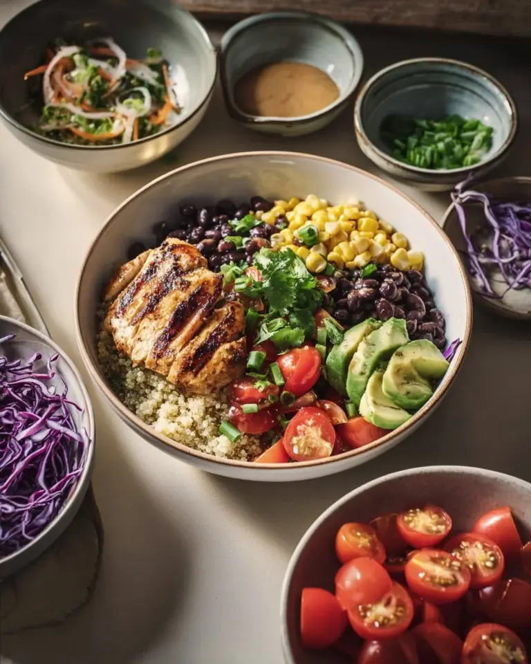 Delicious Chipotle Ranch Chicken Bowls with fresh ingredients and bold flavors