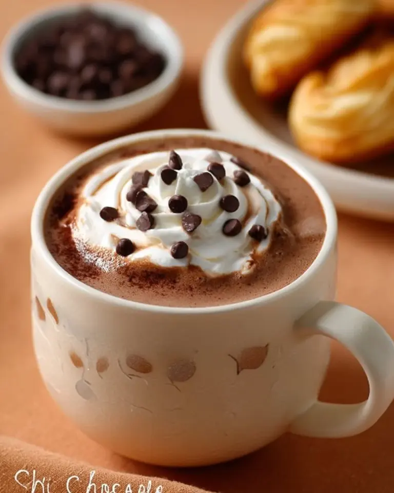 A steaming cup of Chocolate Chai Tea garnished with spices and cocoa