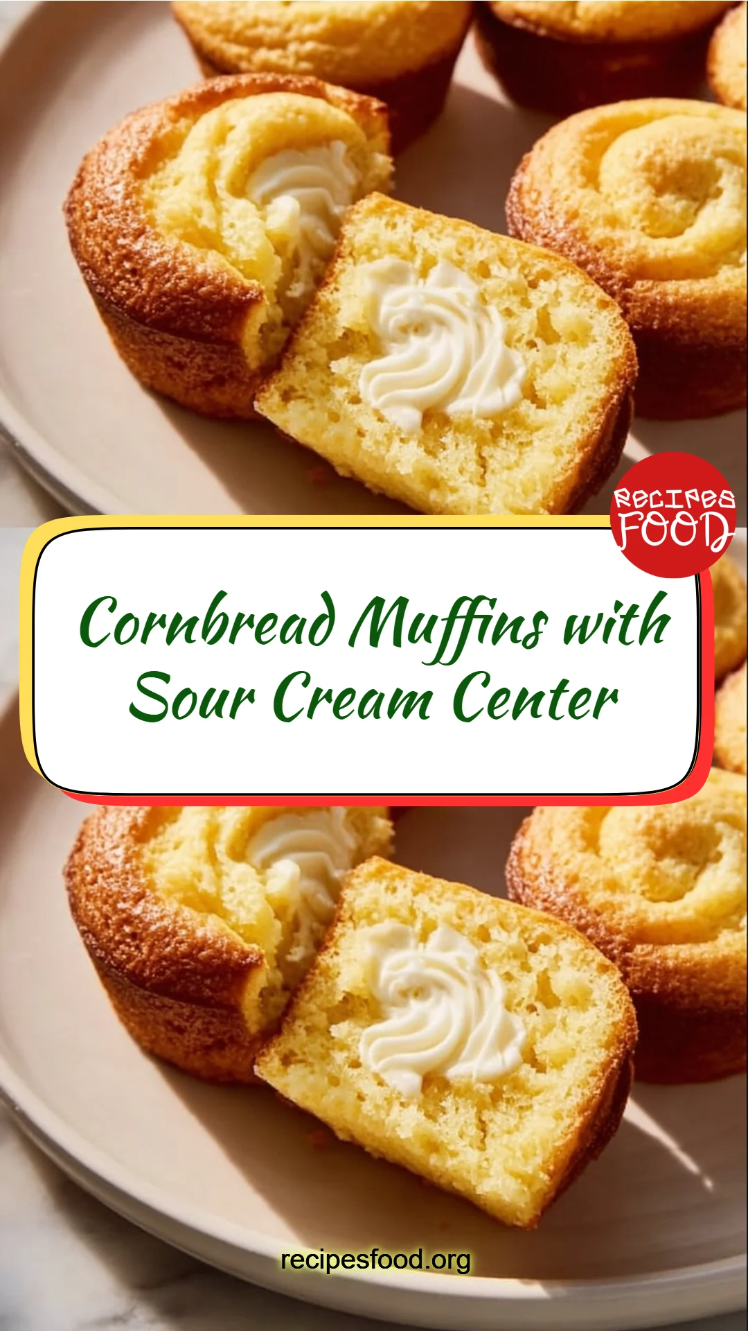 Cornbread Muffins with Sour Cream Center