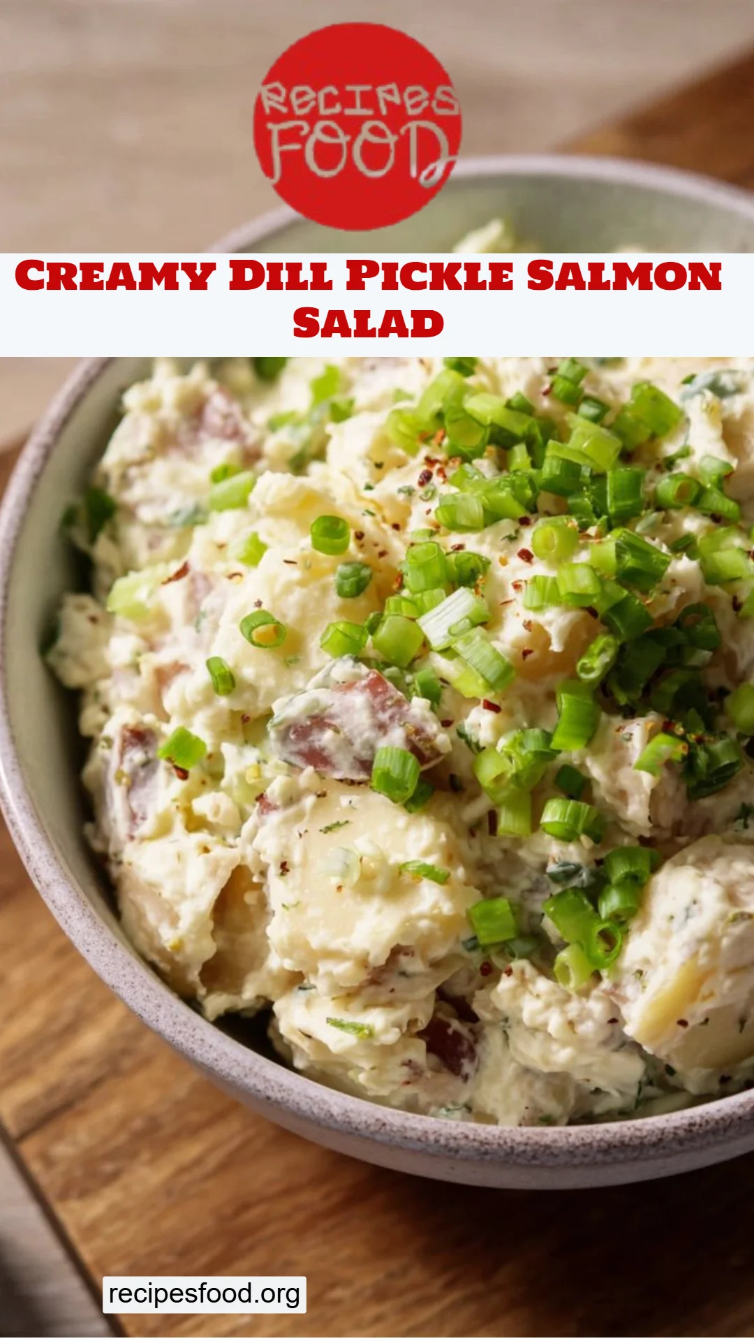 Creamy Dill Pickle Salmon Salad