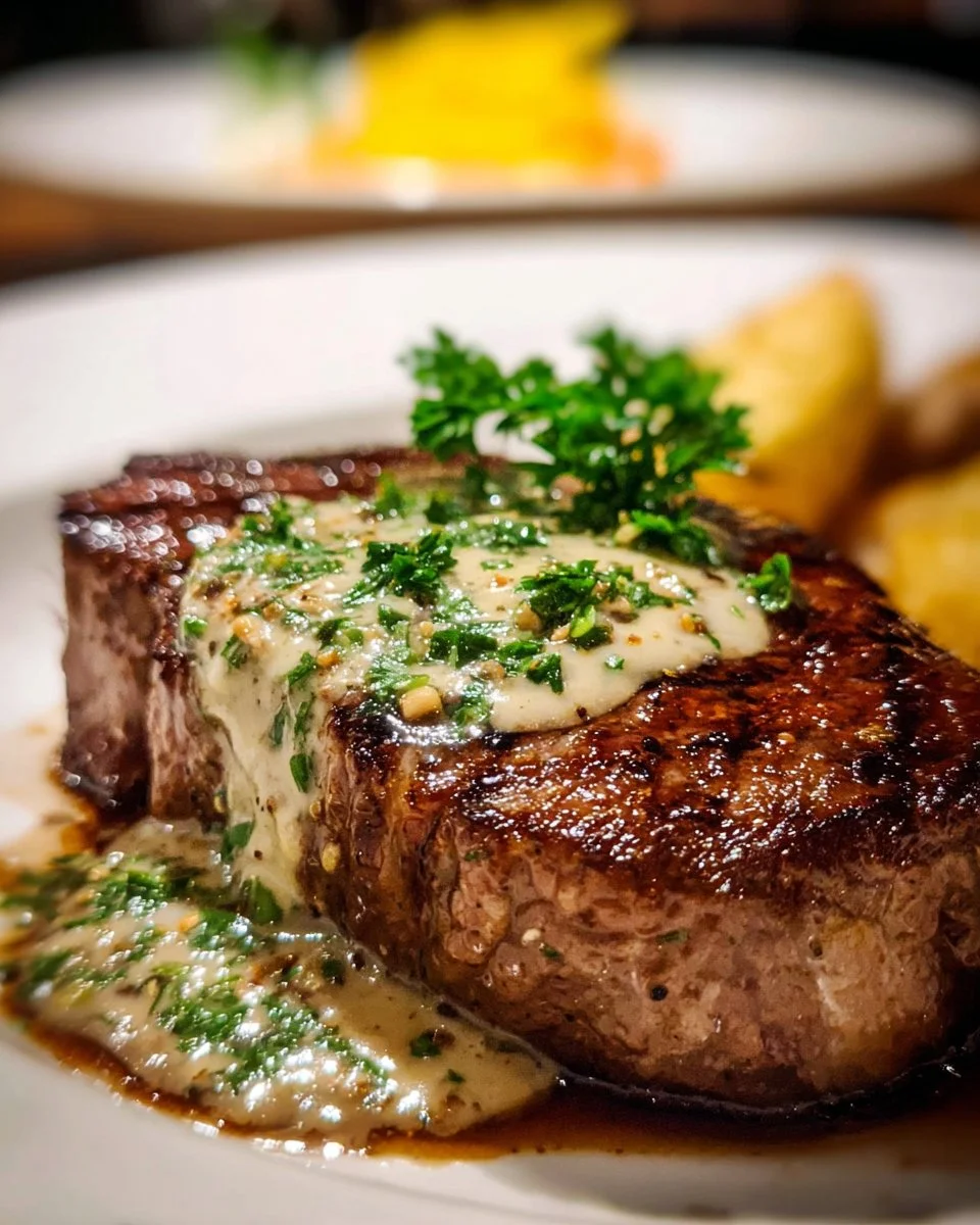 Garlic Butter Steak with Parmesan Cream Sauce
