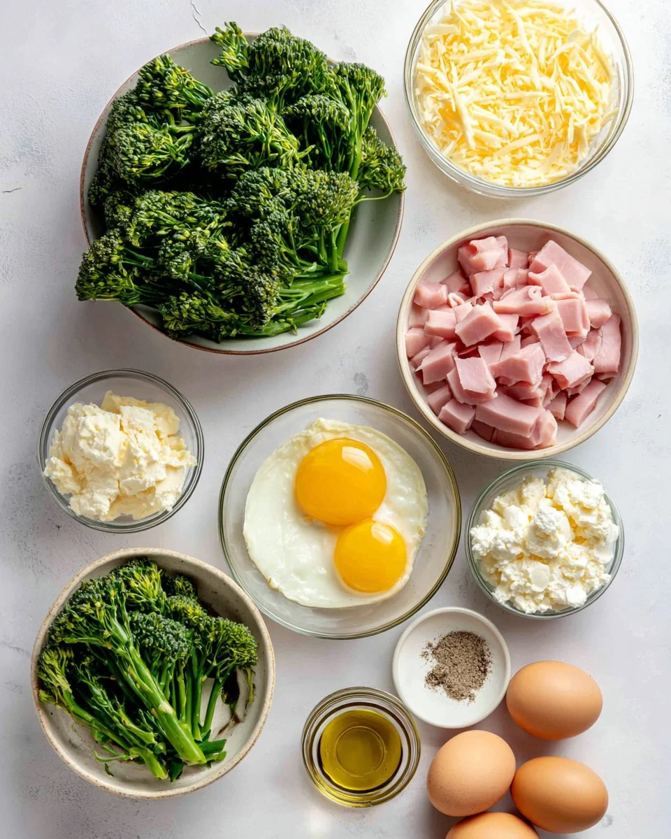 Ham and Broccolini Frittata