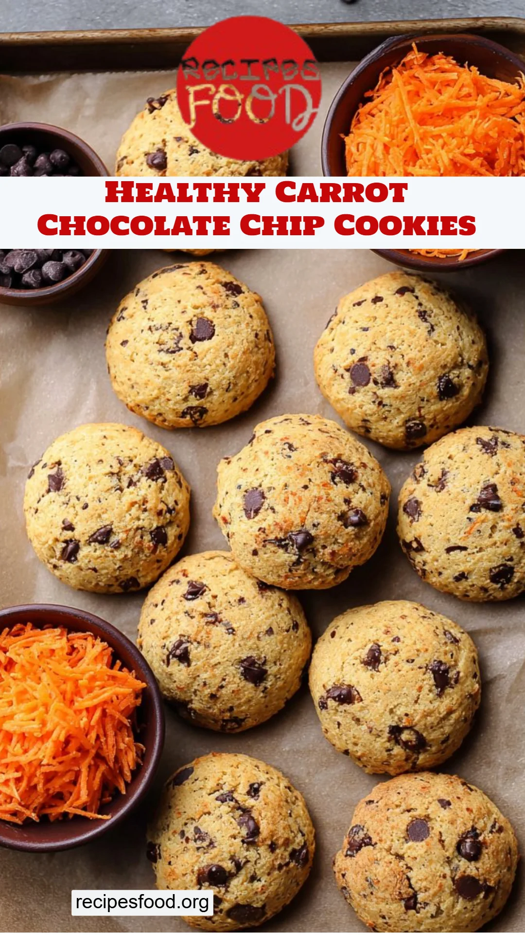 Healthy Carrot Chocolate Chip Cookies