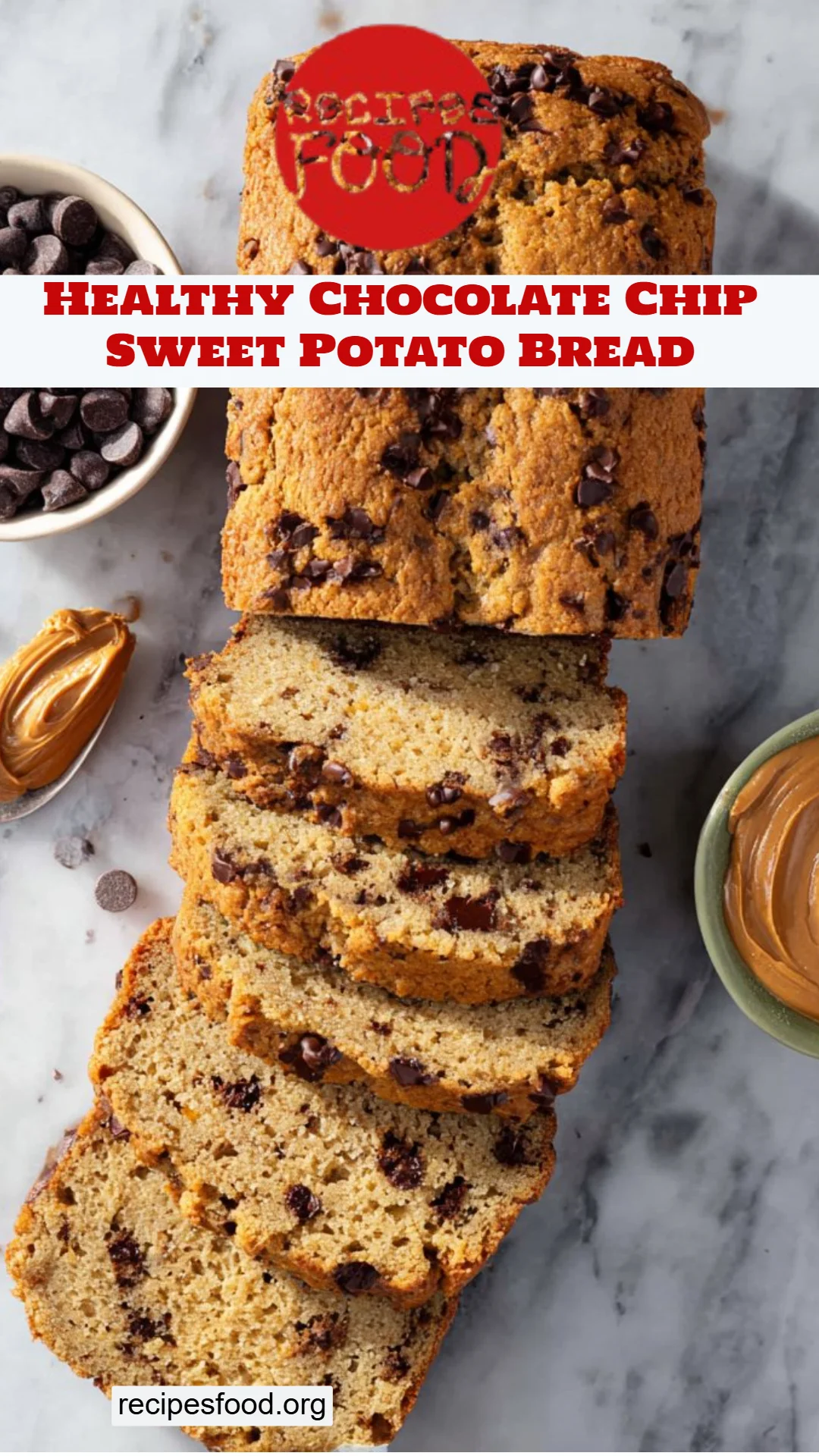 Healthy Chocolate Chip Sweet Potato Bread