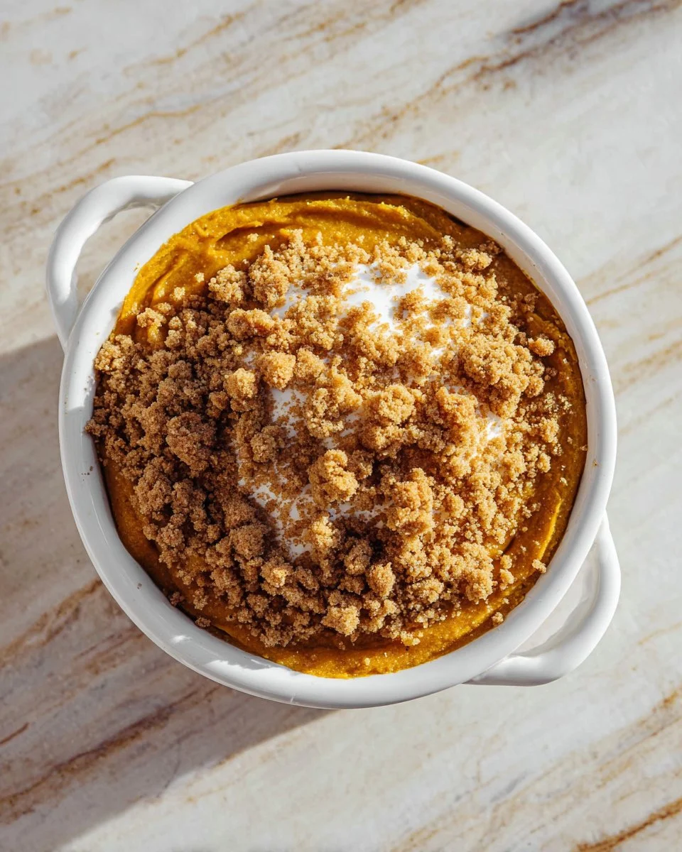 Healthy pumpkin mug cake served in a cozy coffee mug